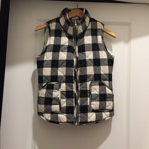 Black and white check vest